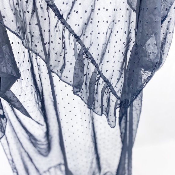 Women's Kimono Cover Up Express Brand Sexy Sheer Swiss Dot Style Beach Wear - Picture 7 of 10